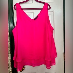 NWT Lane Bryant Vibrant hot pink swing tank